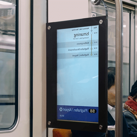 Wabtec轨道交通 乘客信息 和 视频安全 iSmart显示